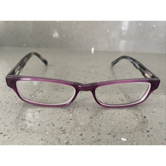 AZC220 COL 80 purple Eyeglasses Frames ONLY Rectangle Full Rim 49-15-135 - Picture 1 of 10